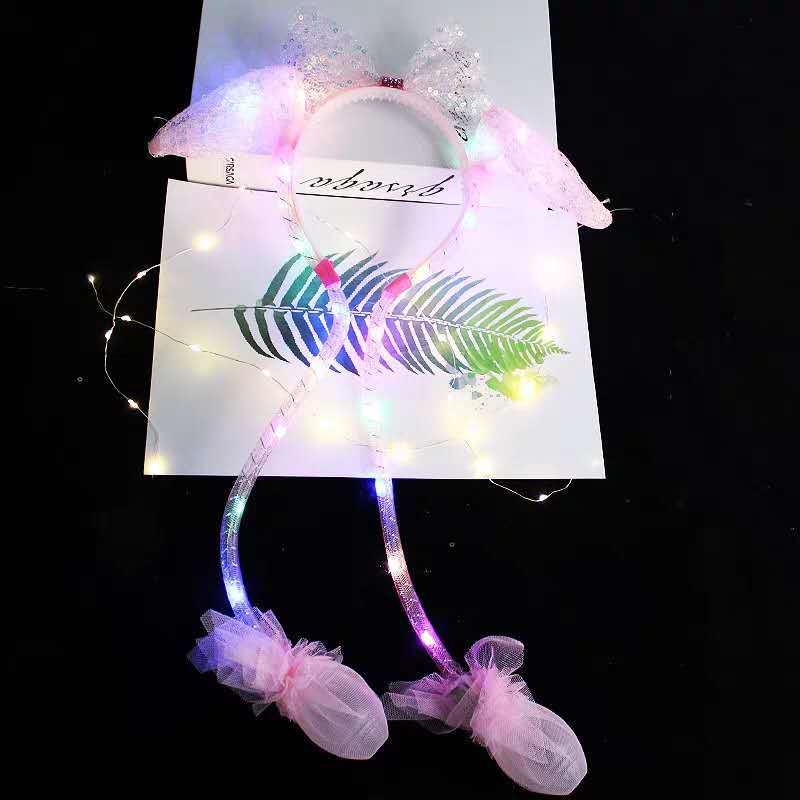 Sequin Light-Emitting Moving Rabbit Ears Hair Hoop-Pinch Air Bag Light-Emitting Rabbit Ears Headdress Night Market Stall Sequin Light-Emitting Moving Rabbit Ears Hair Hoop-Pinch Air Bag Light-Emitting Rabbit Ears Headdress Night Market Stall