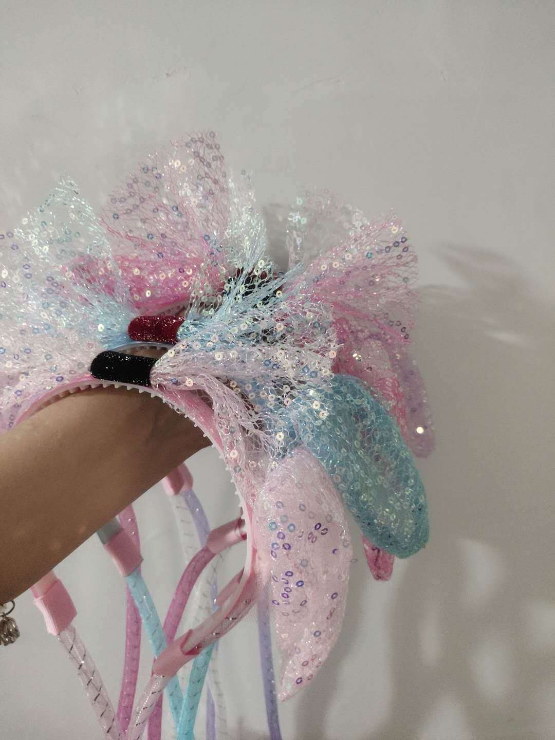 Sequin Light-Emitting Moving Rabbit Ears Hair Hoop-Pinch Air Bag Light-Emitting Rabbit Ears Headdress Night Market Stall Sequin Light-Emitting Moving Rabbit Ears Hair Hoop-Pinch Air Bag Light-Emitting Rabbit Ears Headdress Night Market Stall