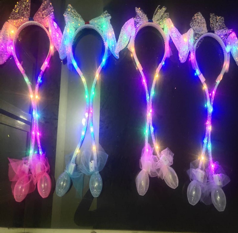 Sequin Light-Emitting Moving Rabbit Ears Hair Hoop-Pinch Air Bag Light-Emitting Rabbit Ears Headdress Night Market Stall Sequin Light-Emitting Moving Rabbit Ears Hair Hoop-Pinch Air Bag Light-Emitting Rabbit Ears Headdress Night Market Stall