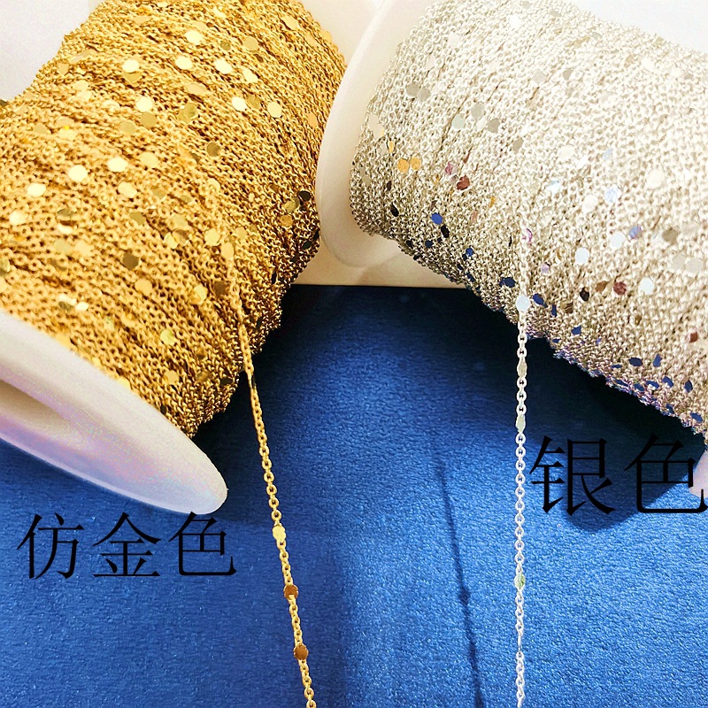 Material Chain Tassel Strong Color Retention 15mm Sequin Chain Necklace Bracelet Hairpin Material Yiwu Accessories Whole Material Chain Tassel Strong Color Retention 15mm Sequin Chain Necklace Bracelet Hairpin Material Yiwu Accessories Whole