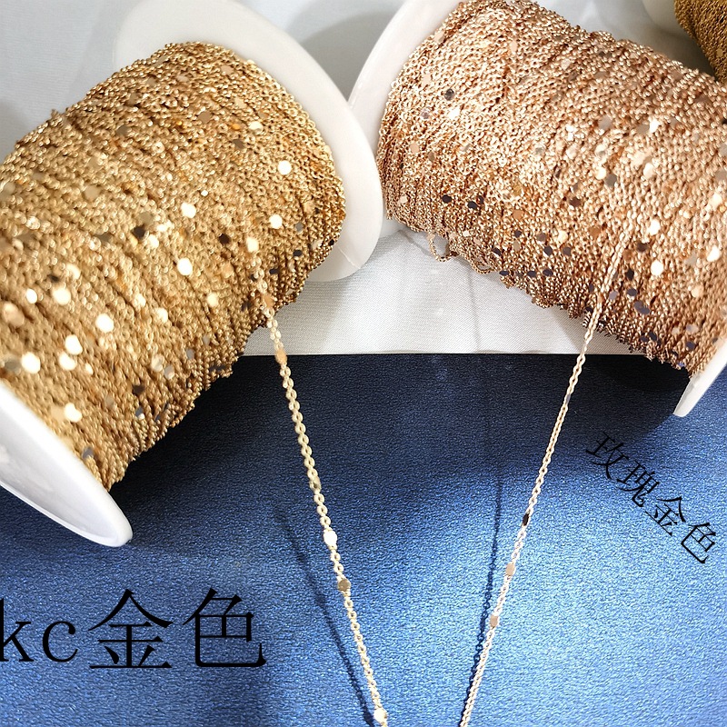 Material Chain Tassel Strong Color Retention 15mm Sequin Chain Necklace Bracelet Hairpin Material Yiwu Accessories Whole Material Chain Tassel Strong Color Retention 15mm Sequin Chain Necklace Bracelet Hairpin Material Yiwu Accessories Whole