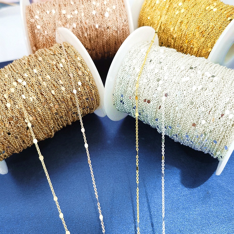 Material Chain Tassel Strong Color Retention 15mm Sequin Chain Necklace Bracelet Hairpin Material Yiwu Accessories Whole Material Chain Tassel Strong Color Retention 15mm Sequin Chain Necklace Bracelet Hairpin Material Yiwu Accessories Whole