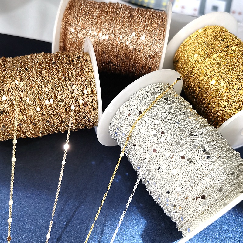 Material Chain Tassel Strong Color Retention 15mm Sequin Chain Necklace Bracelet Hairpin Material Yiwu Accessories Whole Material Chain Tassel Strong Color Retention 15mm Sequin Chain Necklace Bracelet Hairpin Material Yiwu Accessories Whole