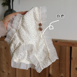 Sea Salt Style Japanese Style Ice Silk Young Lady's Panties Modal Pure All Cotton Crotch Lace Edge Seamless Underwear for Women Wholesale