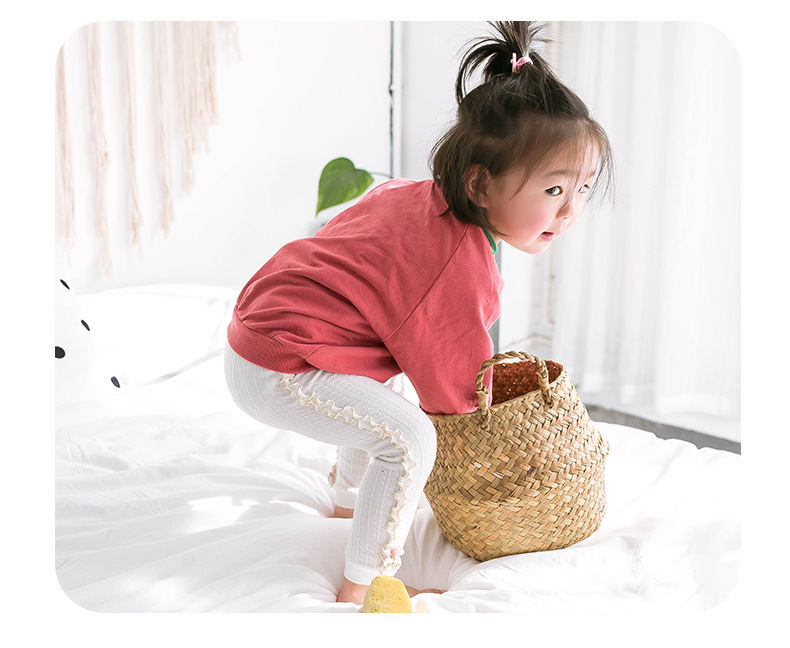 Spring and autumn double needle crotch lace baby pantyhose baby tights bottom pantyhose vertical agaric edge nine minutes pants Spring and autumn double needle crotch lace baby pantyhose baby tights bottom pantyhose vertical agaric edge nine minutes pants