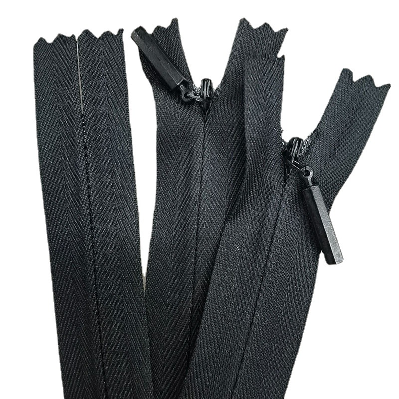 [Spot Supply] New Light Stick Pull Head Nylon Pillow Quilt Cover Invisible Zipper Cloth Edge Lace Zipper Wholesale
