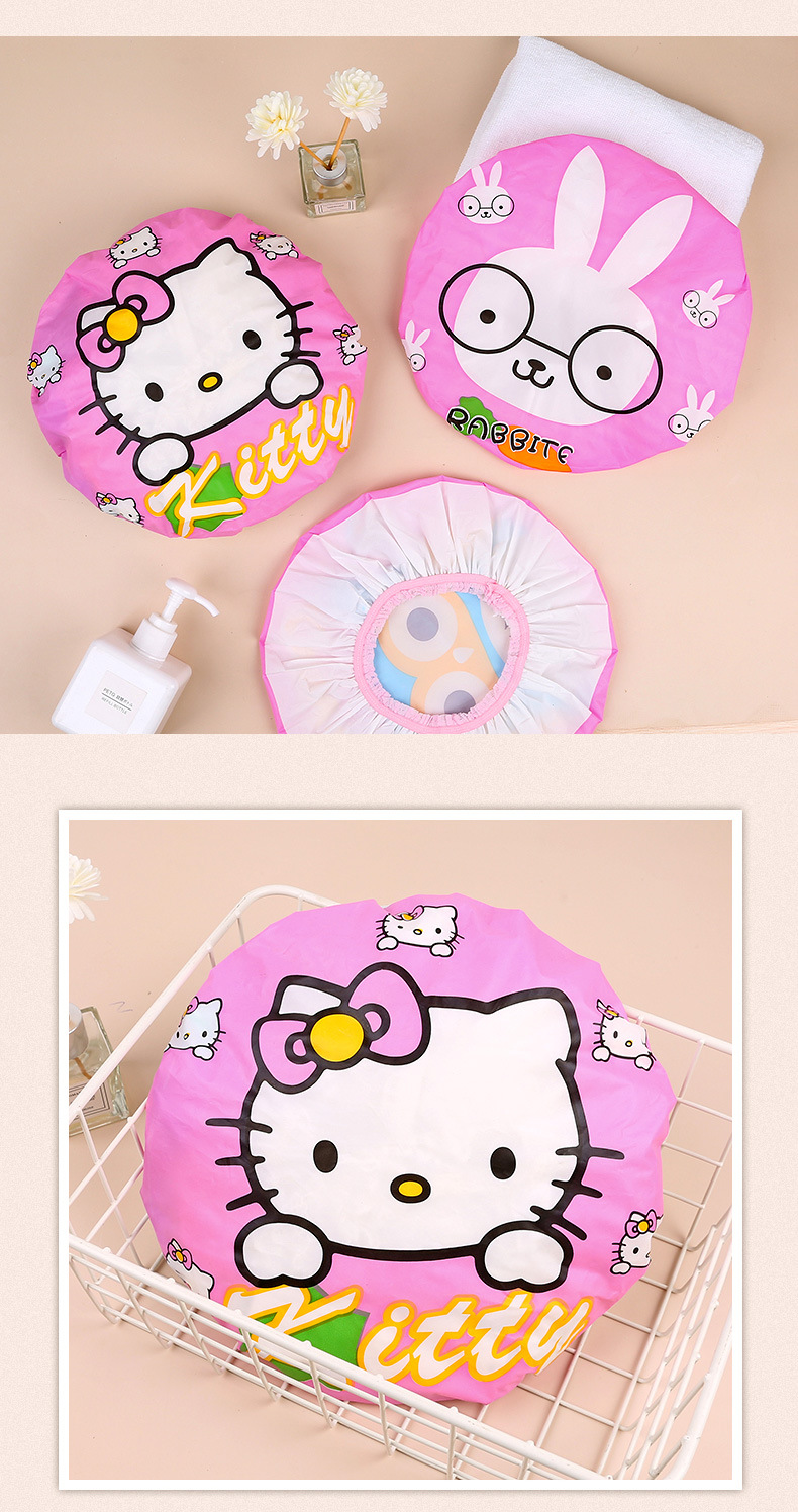 2043 Cute Fashion Bath Shower Cap Cute Cartoon Lace Edge Waterproof Shower Cap Korean Oil Smoke-Proof Shampoo Cap T 2043 Cute Fashion Bath Shower Cap Cute Cartoon Lace Edge Waterproof Shower Cap Korean Oil Smoke-Proof Shampoo Cap T