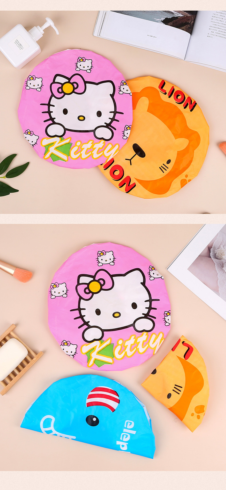 2043 Cute Fashion Bath Shower Cap Cute Cartoon Lace Edge Waterproof Shower Cap Korean Oil Smoke-Proof Shampoo Cap T 2043 Cute Fashion Bath Shower Cap Cute Cartoon Lace Edge Waterproof Shower Cap Korean Oil Smoke-Proof Shampoo Cap T