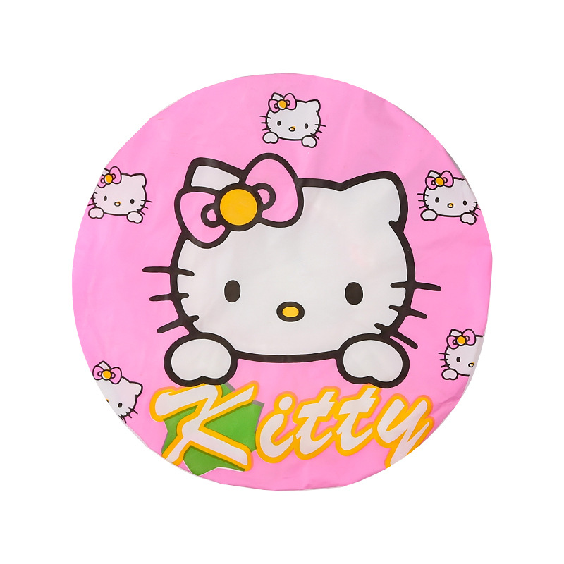 2043 Cute Fashion Bath Shower Cap Cute Cartoon Lace Edge Waterproof Shower Cap Korean Oil Smoke-Proof Shampoo Cap T