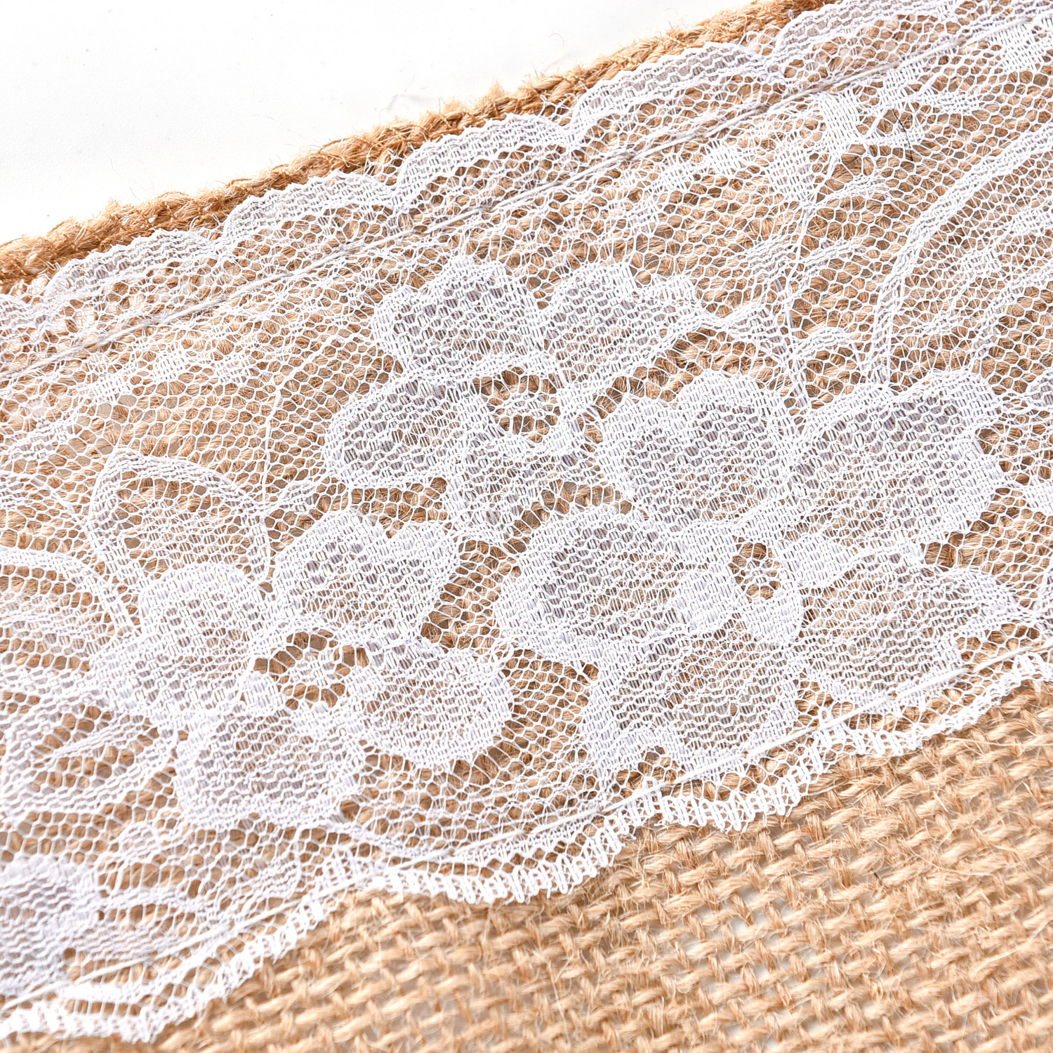 Lace Linen Volume Lace Jute Roll, Burlap Roll, Table Mat, Placemat, Lace Edge, Different Color and Size Lace Optional