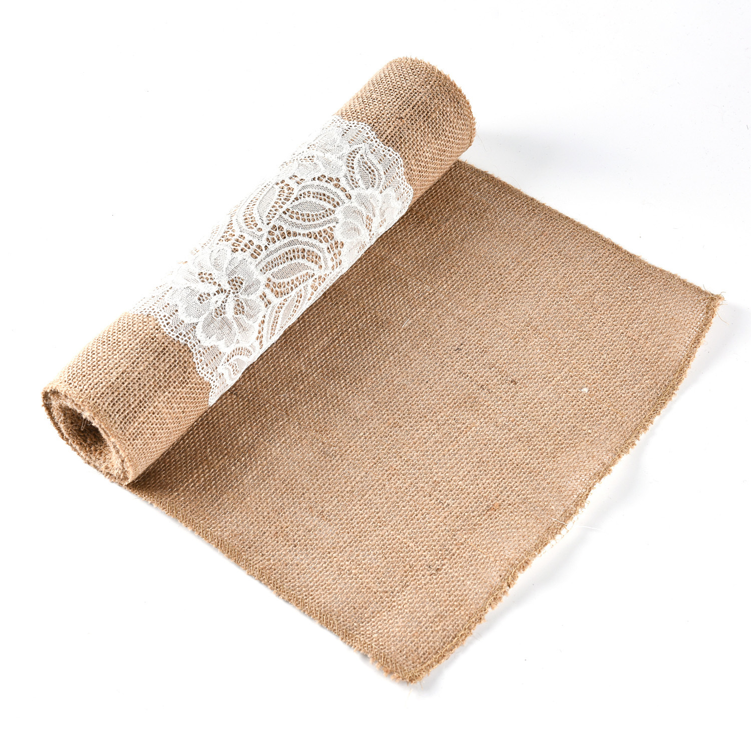 Lace Linen Volume Lace Jute Roll, Burlap Roll, Table Mat, Placemat, Lace Edge, Different Color and Size Lace Optional