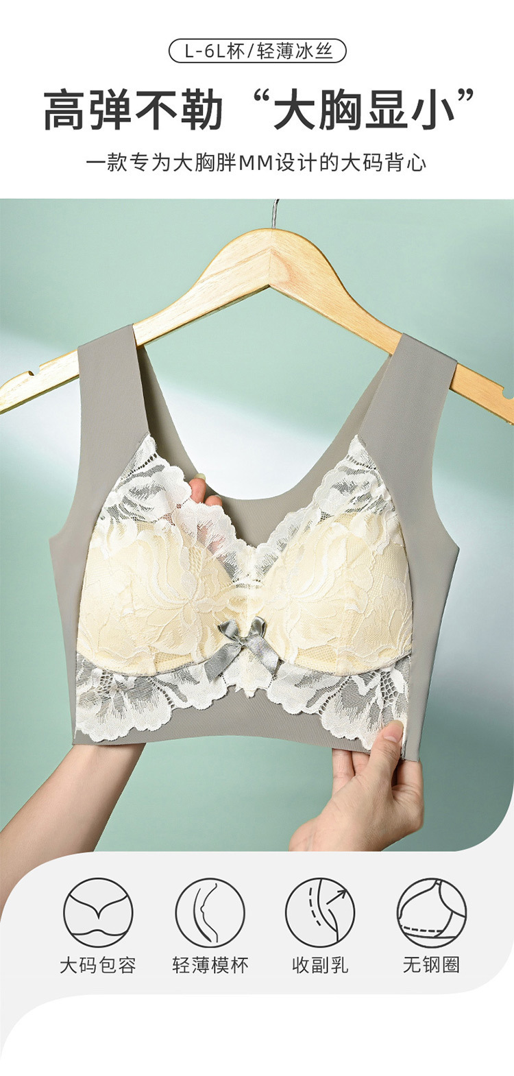 Large Size Ice Silk Seamless Women's Tube Top without Steel Ring Bowknot Backless Bra Sexy Lace Accessory Breast Push up Bra Large Size Ice Silk Seamless Women's Tube Top without Steel Ring Bowknot Backless Bra Sexy Lace Accessory Breast Push up Bra