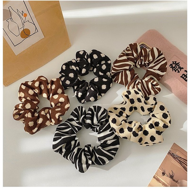 Large Intestine Hair Ring Ins Organza Fairy Hair Accessory Korean JK Plaid Headdress Flower Fabric Bowknot Headband