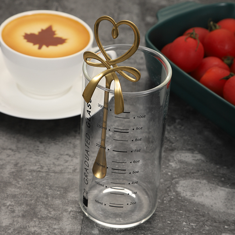 304 Stainless Steel Creative Bowknot Spoon Golden Spoon Coffee Spoon Stirring Spoon Ice Bar Music Bar Spoon Gift Spoon