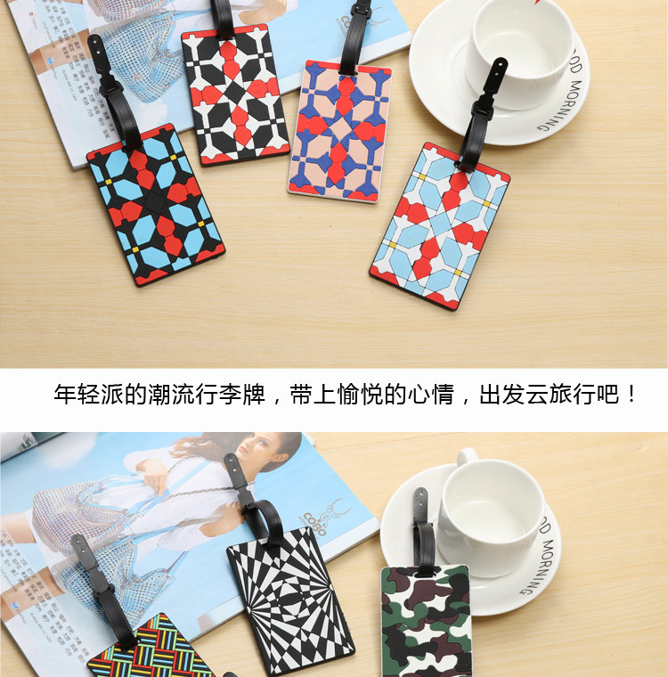 Customized Bags Luggage Tag Wholesale Soft Rubber Luggage Tag Hot Sale Personalized Fashion Boarding Pass Factory Wholesale
