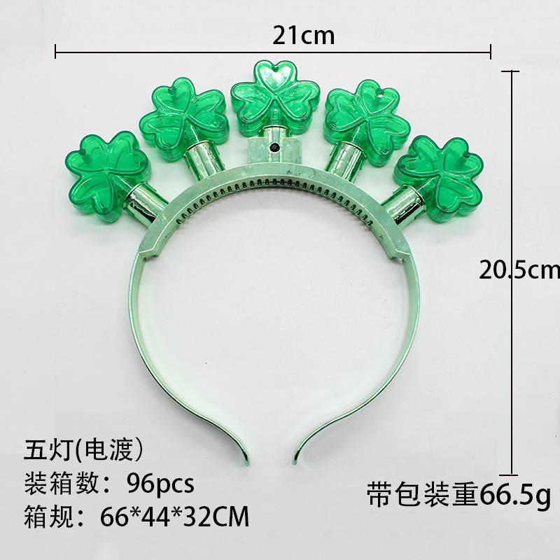 ZD Direct Sales Foreign Trade Popular Style Five Lights Luminous Clover Head Buckle Electroplating Luminous Head Buckle Christmas Halloween ZD Direct Sales Foreign Trade Popular Style Five Lights Luminous Clover Head Buckle Electroplating Luminous Head Buckle Christmas Halloween