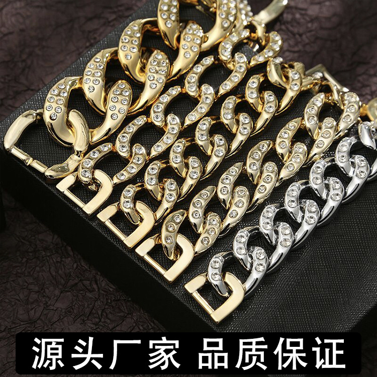 Czech Diamond Chain Release Buckle Shoe Buckle Electroplating Ornament Accessories DIY Clothing Sccessories Shoe Buckle Yiwu Market Wholesale