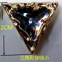 Triangle plastics electroplating gold jewelry stringing encrusted decorative buckle acrylic ornaments
