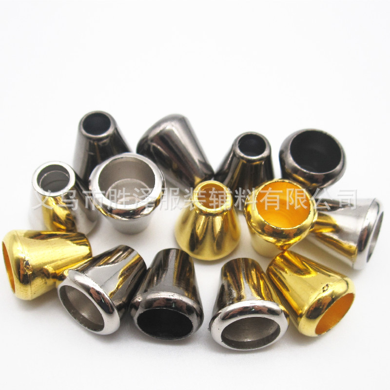 Spot Supply 6mm Loudspeaker Bell ABS Electroplating Plastic Rope Buckle Faux-Metallic 6mm Plastic Gun Black Bell