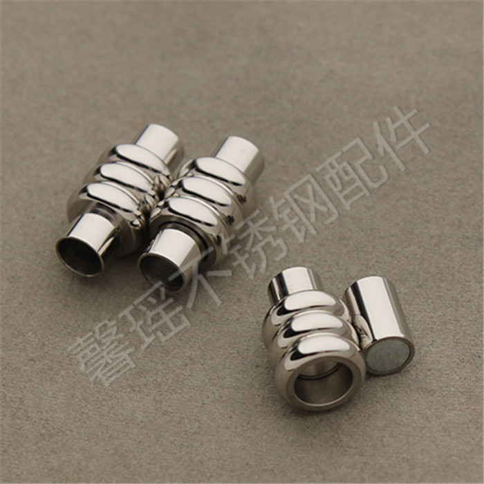 Stainless Steel Magnetic Buckle Leather Cord Bracelet Necklace Buckle Metal Button Stainless Steel Magnetic Buckle Leather Cord Bracelet Necklace Buckle Metal Button