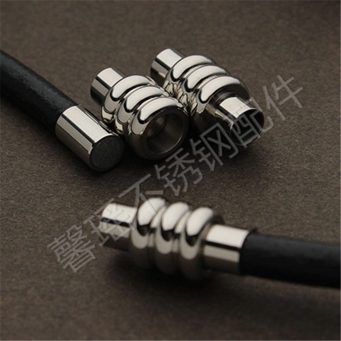 Stainless Steel Magnetic Buckle Leather Cord Bracelet Necklace Buckle Metal Button Stainless Steel Magnetic Buckle Leather Cord Bracelet Necklace Buckle Metal Button