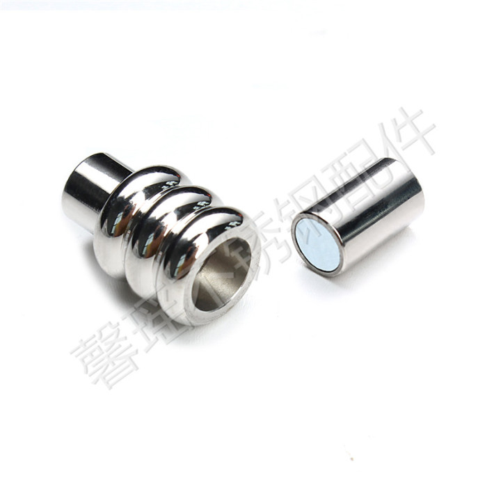 Stainless Steel Magnetic Buckle Leather Cord Bracelet Necklace Buckle Metal Button Stainless Steel Magnetic Buckle Leather Cord Bracelet Necklace Buckle Metal Button