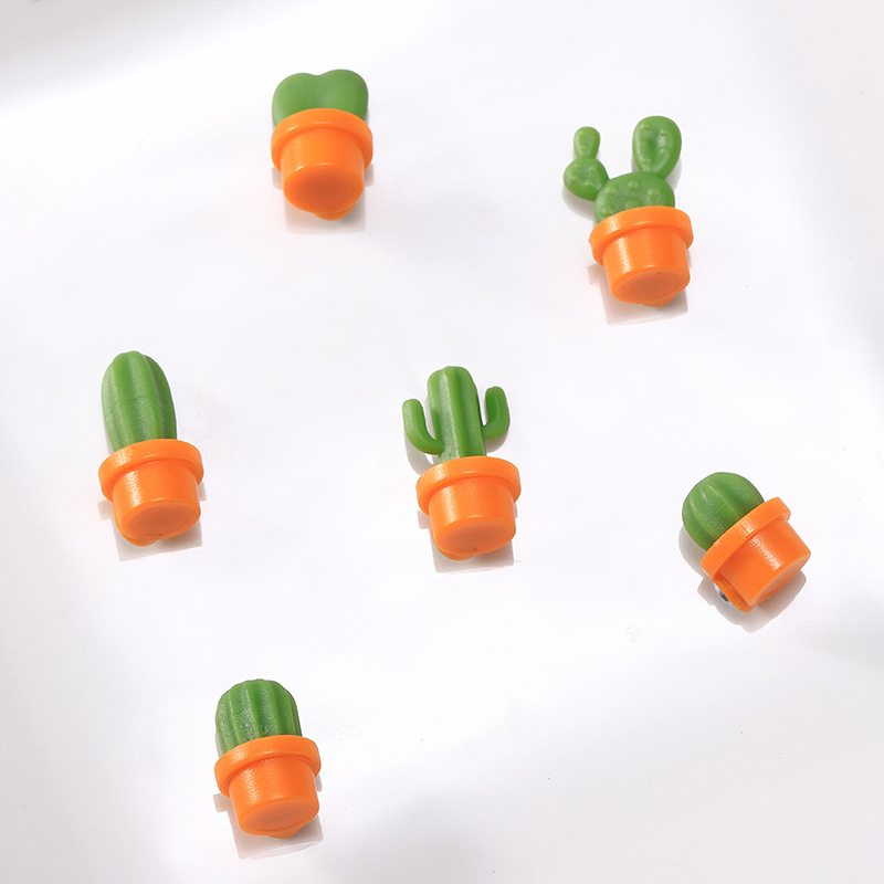 Cute Succulent Plant Creative Magnetic Buckle Cactus Refridgerator Magnets Magnetic Stickers Home Decorations