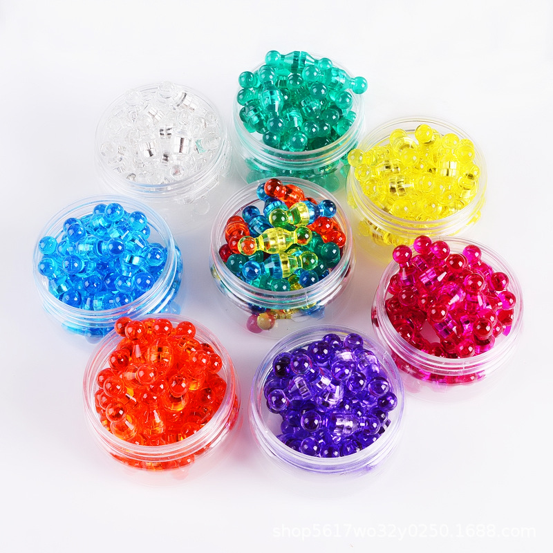 Strong Whiteboard Magnet Strong Magnetic Pushpin Office Magnetic Nail Color Transparent Blackboard Whiteboard Magnetic Buckle Magnetic Particles Magnetic Suction