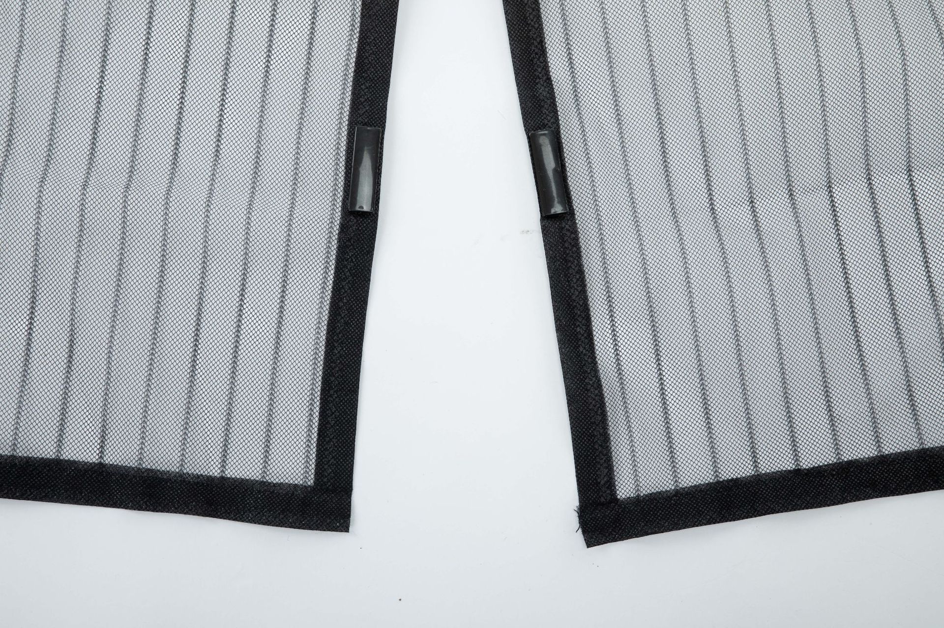 Magnetic Buckle Door Curtain Wholesale Black Magnetic Buckle Mosquito-Proof Soft Door Curtain Custom Non-Woven Striped 