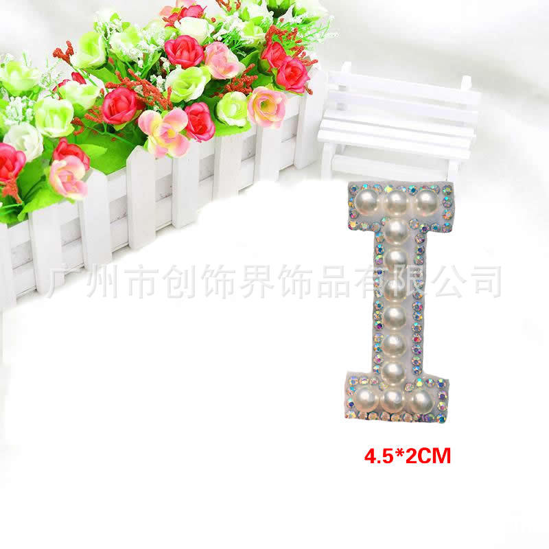 Big fortune cross-border hot style letters cloth paste imitation Pearl English letters 26 clothing accessories wholesale Big fortune cross-border hot style letters cloth paste imitation Pearl English letters 26 clothing accessories wholesale