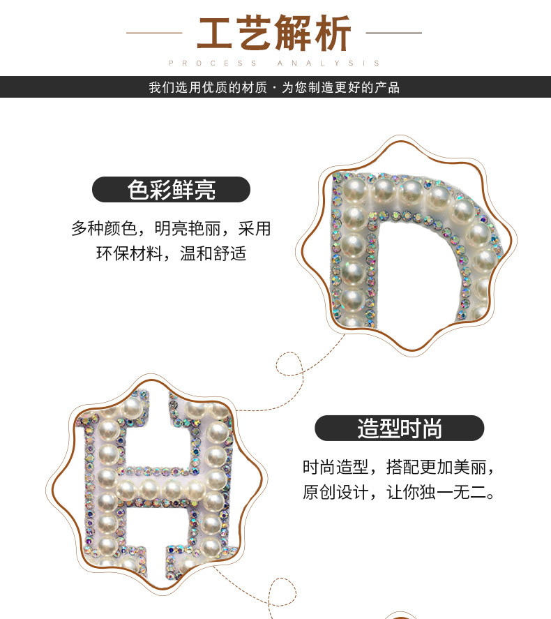 Big fortune cross-border hot style letters cloth paste imitation Pearl English letters 26 clothing accessories wholesale Big fortune cross-border hot style letters cloth paste imitation Pearl English letters 26 clothing accessories wholesale