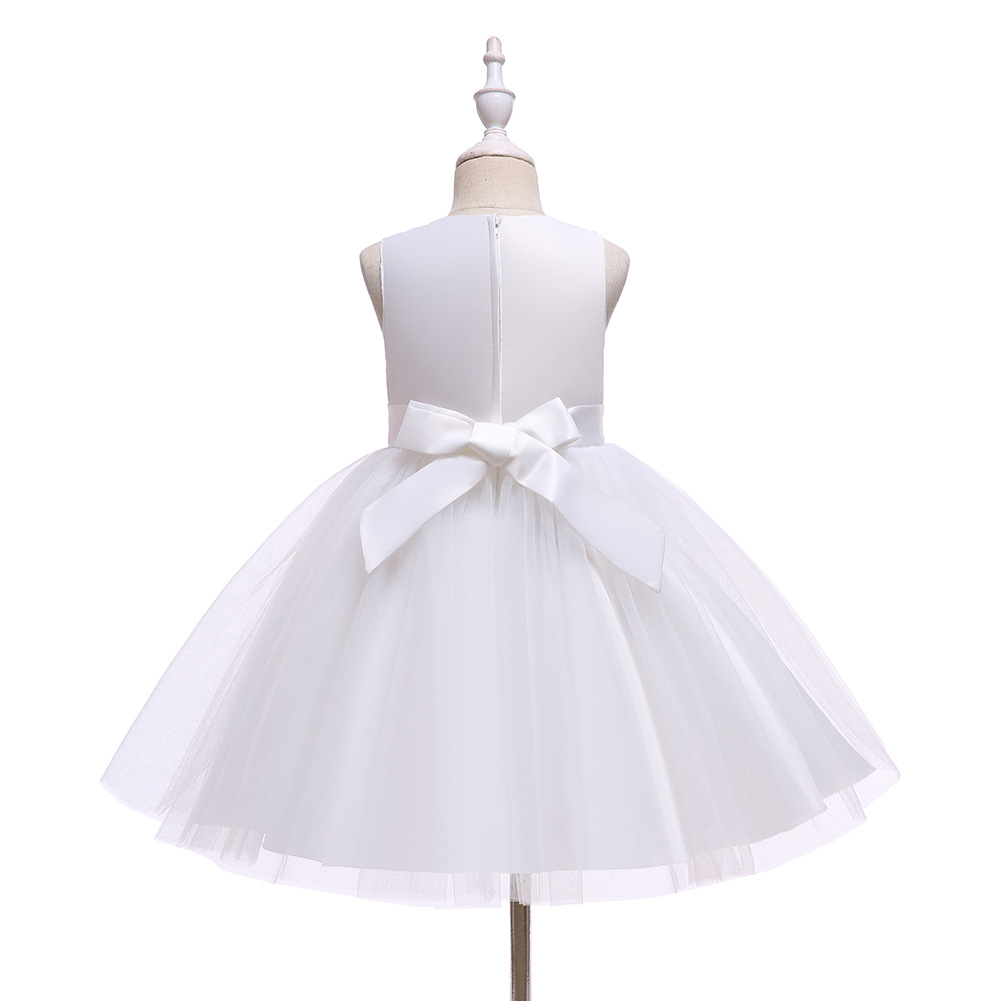 Baby Spring Children 'S Dress Sleeveless Pink Princess Dress Girl Dress Beaded Mesh Bubble Skirt Little Kids' Skirt Baby Spring Children 'S Dress Sleeveless Pink Princess Dress Girl Dress Beaded Mesh Bubble Skirt Little Kids' Skirt