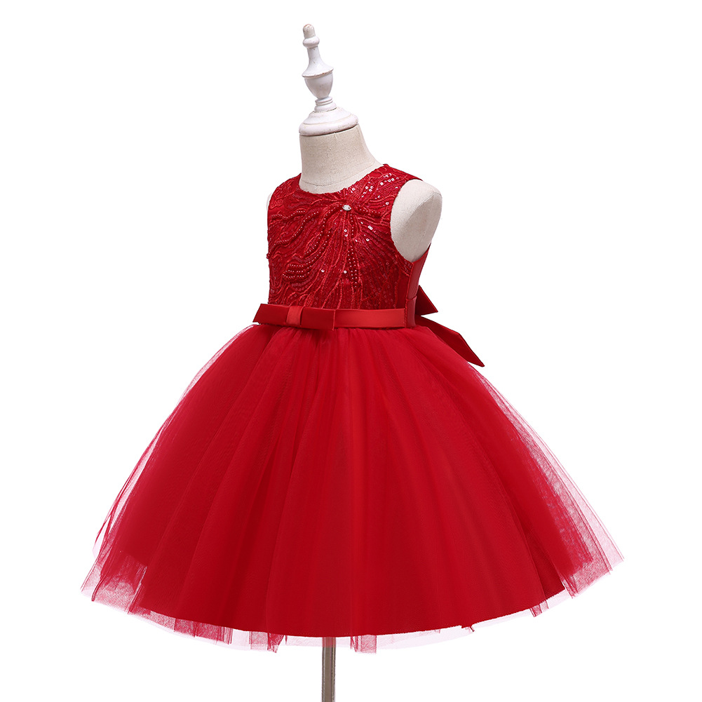 Baby Spring Children 'S Dress Sleeveless Pink Princess Dress Girl Dress Beaded Mesh Bubble Skirt Little Kids' Skirt Baby Spring Children 'S Dress Sleeveless Pink Princess Dress Girl Dress Beaded Mesh Bubble Skirt Little Kids' Skirt