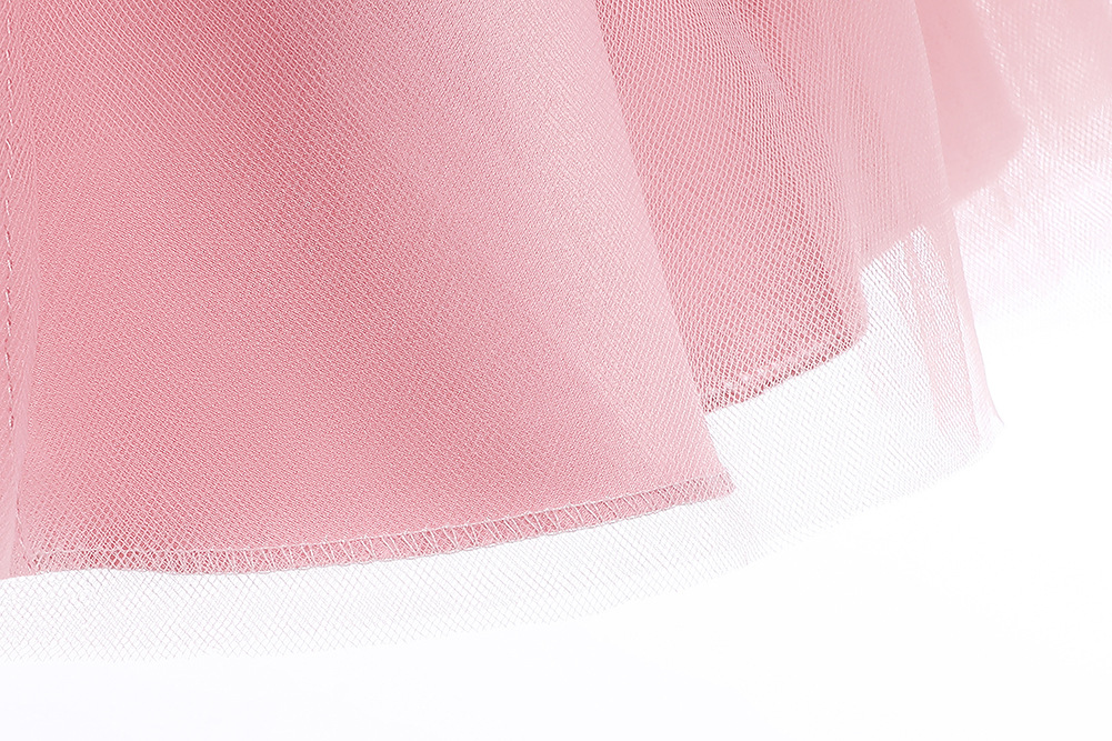 Baby Spring Children 'S Dress Sleeveless Pink Princess Dress Girl Dress Beaded Mesh Bubble Skirt Little Kids' Skirt Baby Spring Children 'S Dress Sleeveless Pink Princess Dress Girl Dress Beaded Mesh Bubble Skirt Little Kids' Skirt
