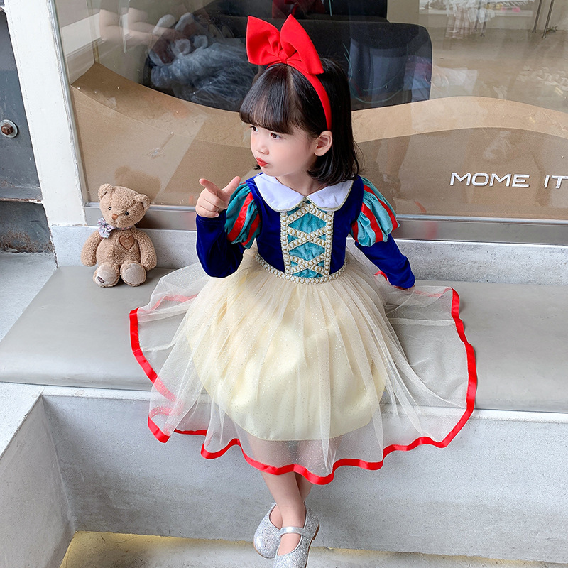 New Snowyprincess Skirt Girls&#039; Dress Summer Dress Western Style Elsa Children&#039;s Snowyprincess Skirt Gauze Dress