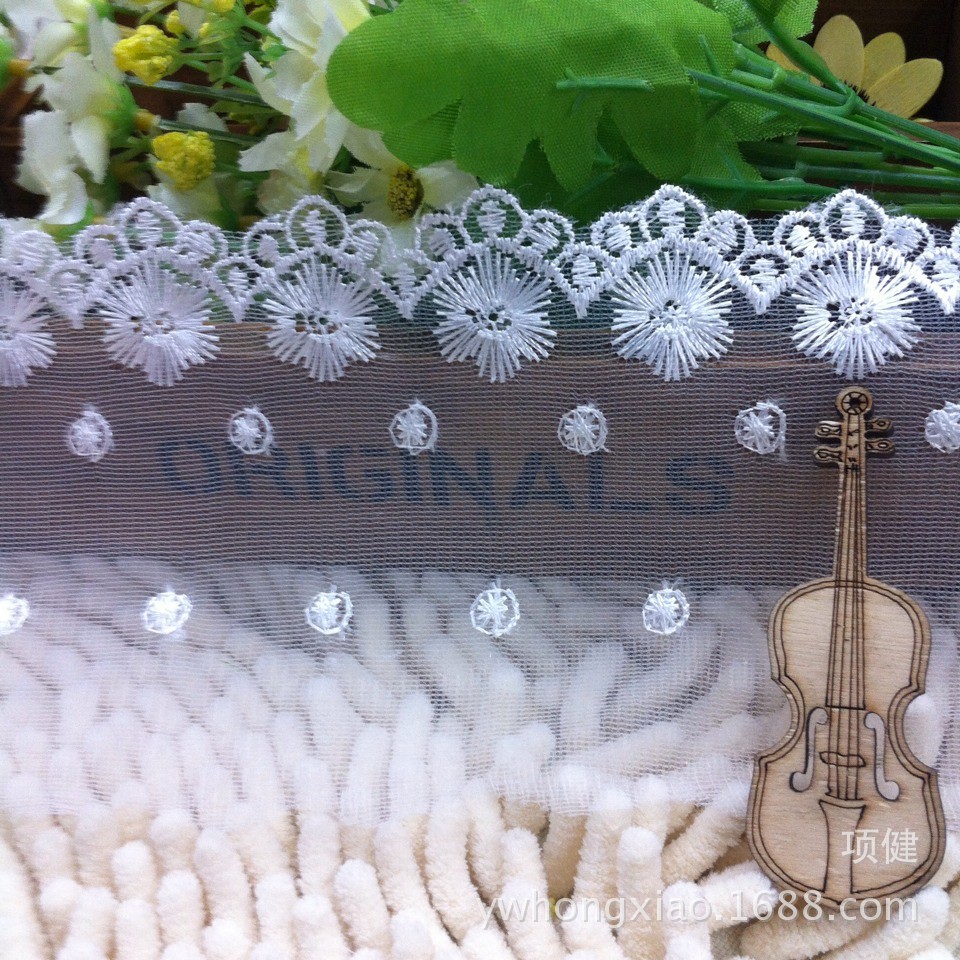 Spot Small Batch Manufacturers Supply 10cm Skirt Stabilized Yarn Lace Mesh Embroidery Lace Clothing Accessories