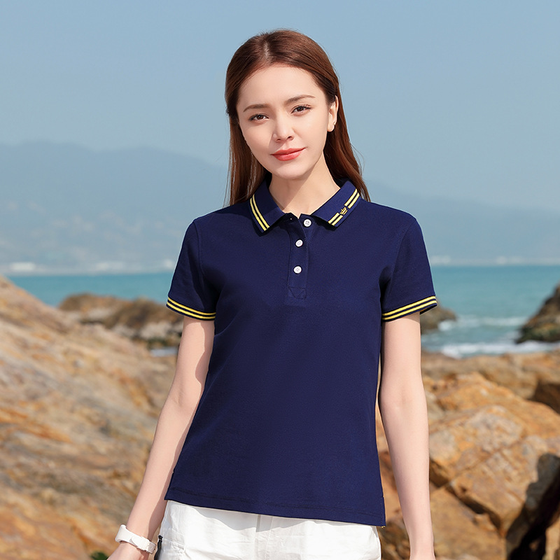 Summer Men&#039;s and Women&#039;s Fashion Short-Sleeved Polo Shirt Customization Casual Polo Collar Cultural Shirt Group Activities Advertising Shirt Customization