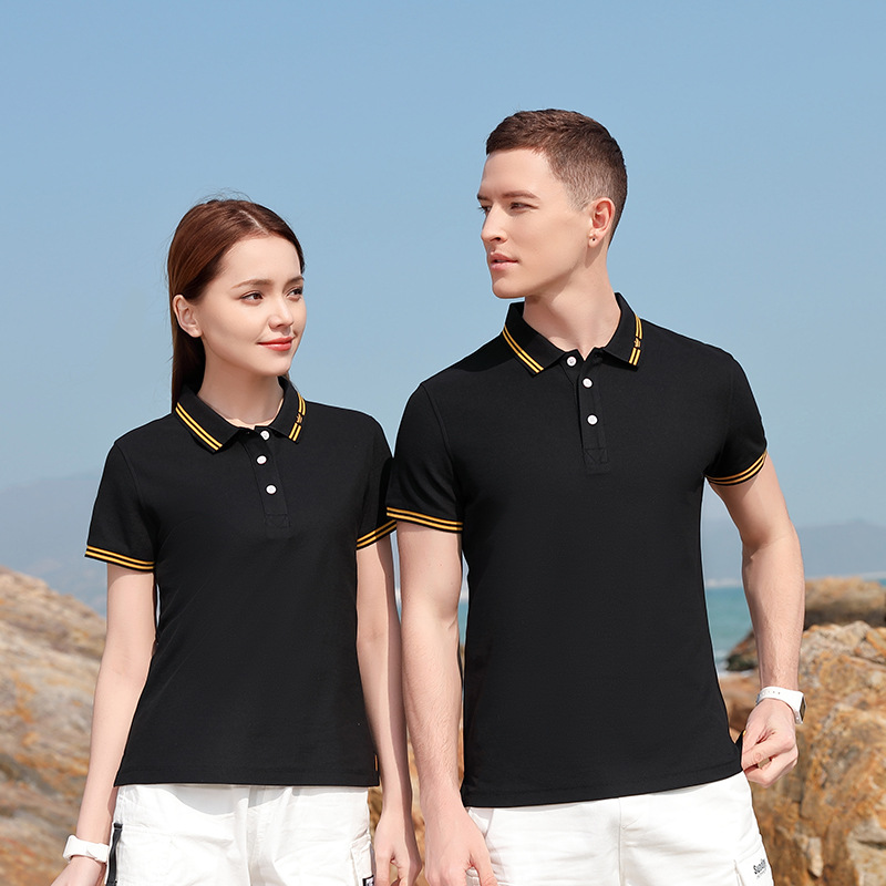 Summer Men's and Women's Fashion Short-Sleeved Polo Shirt Customization Casual Polo Collar Cultural Shirt Group Activities Advertising Shirt Customization