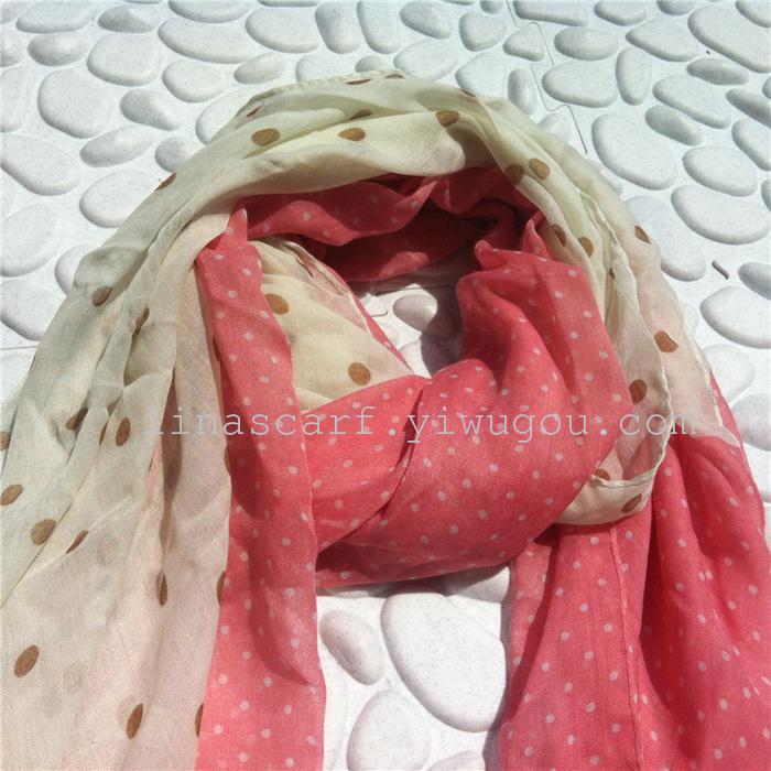 Hot spring/summer 2014 new Korean sweet polka dot lace Barry sand Sun shawl