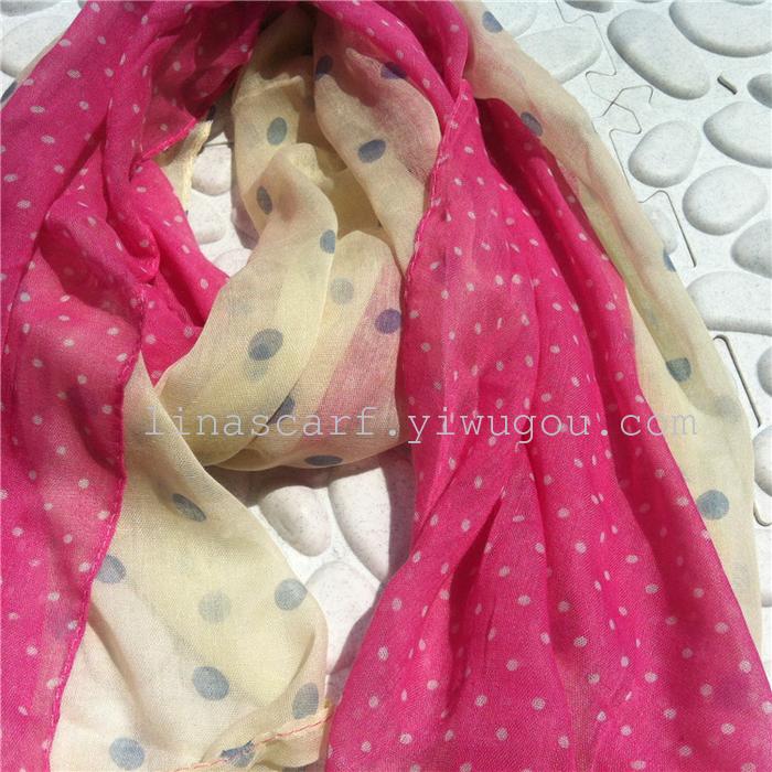 Hot spring/summer 2014 new Korean sweet polka dot lace Barry sand Sun shawl
