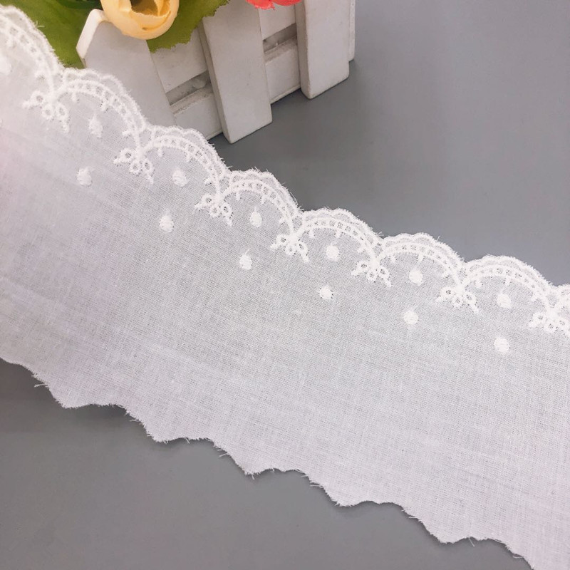 Factory Direct Sales 8cm Cotton Embroidery Lace Air Confinement Clothing Home Wear Feel Soft and Comfortable