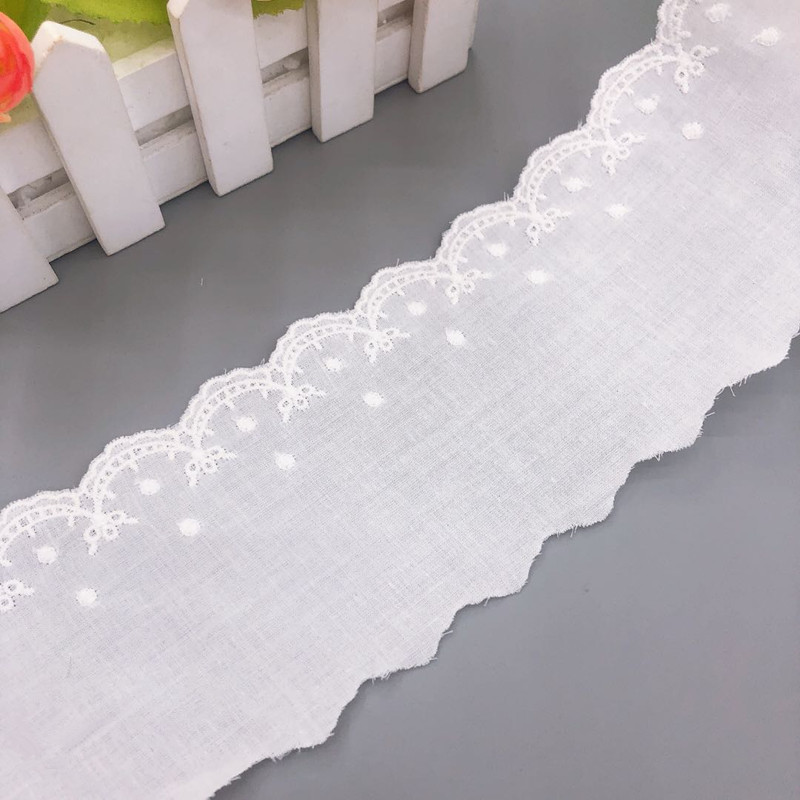Factory Direct Sales 8cm Cotton Embroidery Lace Air Confinement Clothing Home Wear Feel Soft and Comfortable