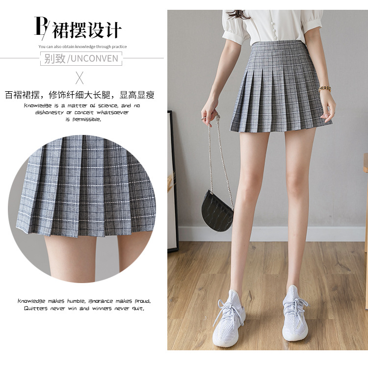 Pleated Skirt Women's Short Skirt High Waist Korean Style New Skirt Women's Summer Autumn plus Size A- line Embroidery Student Dress