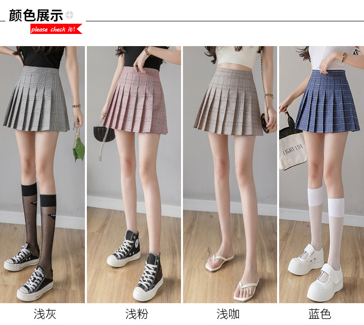 Pleated Skirt Women's Short Skirt High Waist Korean Style New Skirt Women's Summer Autumn plus Size A- line Embroidery Student Dress