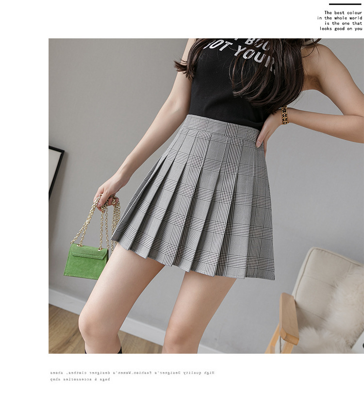 Pleated Skirt Women's Short Skirt High Waist Korean Style New Skirt Women's Summer Autumn plus Size A- line Embroidery Student Dress