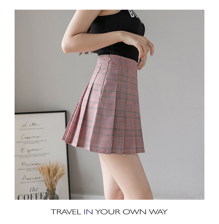 Pleated Skirt Women's Short Skirt High Waist Korean Style New Skirt Women's Summer Autumn plus Size A- line Embroidery Student Dress