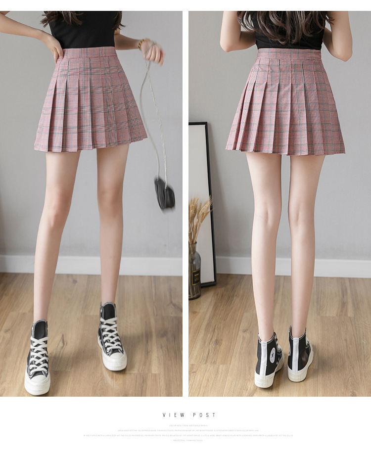 Pleated Skirt Women's Short Skirt High Waist Korean Style New Skirt Women's Summer Autumn plus Size A- line Embroidery Student Dress