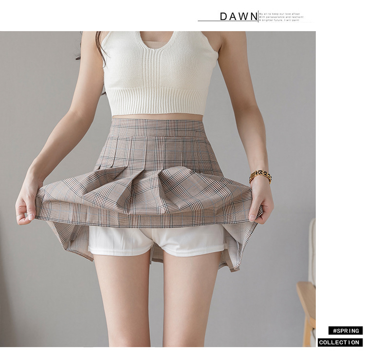 Pleated Skirt Women's Short Skirt High Waist Korean Style New Skirt Women's Summer Autumn plus Size A- line Embroidery Student Dress