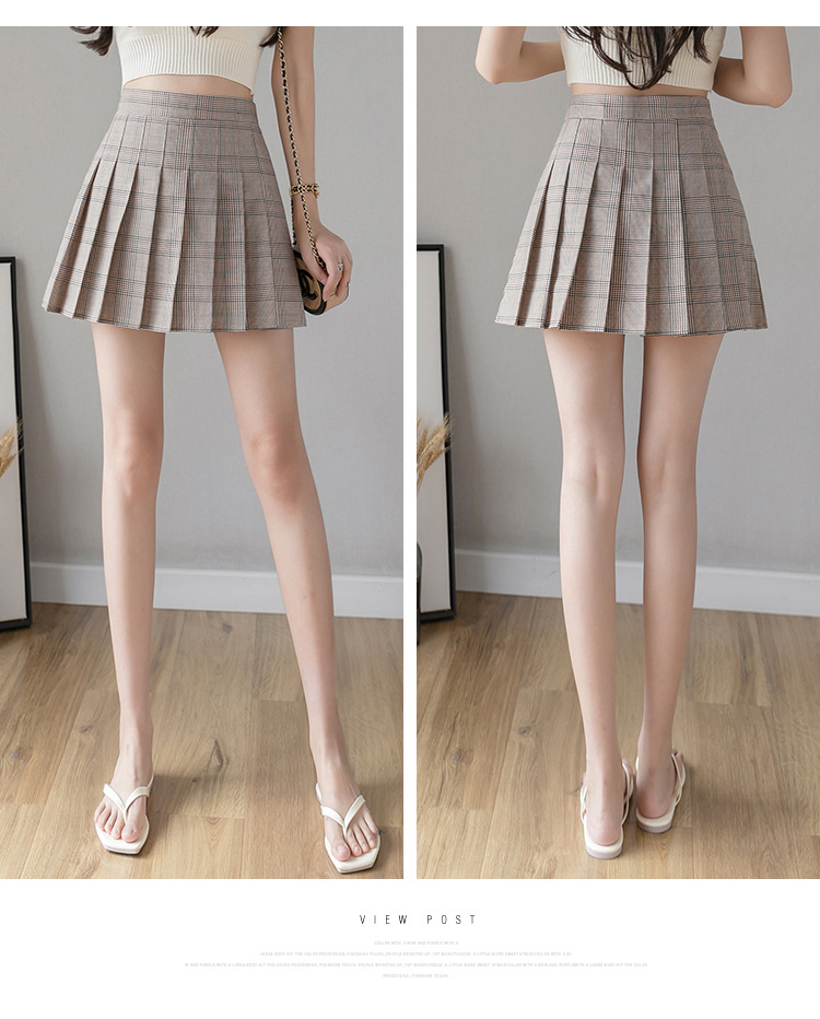 Pleated Skirt Women's Short Skirt High Waist Korean Style New Skirt Women's Summer Autumn plus Size A- line Embroidery Student Dress