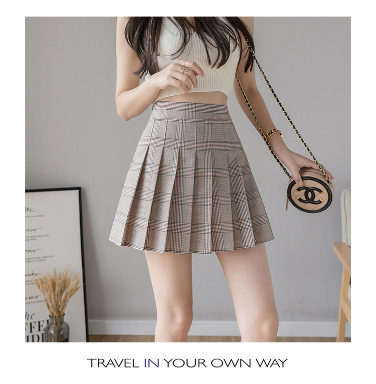 Pleated Skirt Women's Short Skirt High Waist Korean Style New Skirt Women's Summer Autumn plus Size A- line Embroidery Student Dress